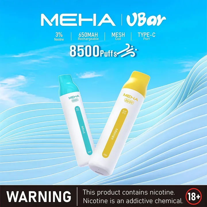 MEHA 小白條 8500 口拋棄式電子煙｜超高還原口感・多風味任選・台灣現貨直