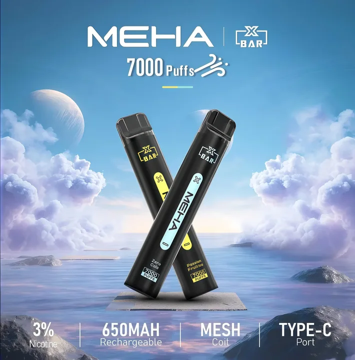 Meha Xbar 7000 口拋棄式電子煙｜魅嗨小黑條・一次性新品・台灣現貨即